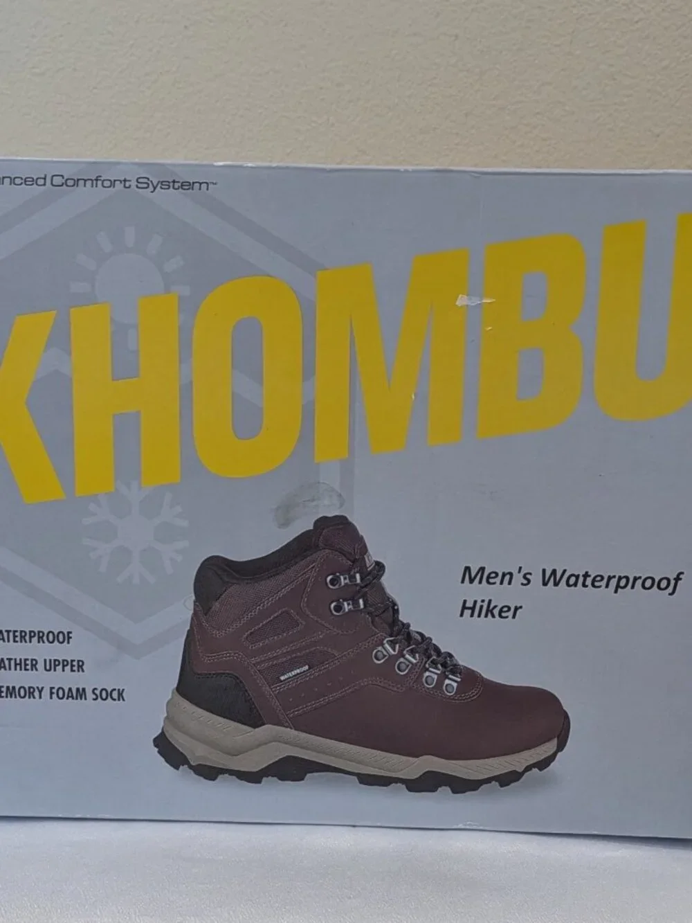 New Khombu Kenny Men's Waterproof‎ Hiker Shoes Brown 12